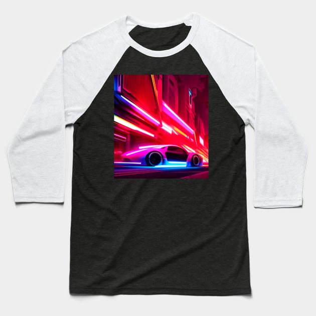 Neon Speed Light Speed Racer Baseball T-Shirt by TshirtLABS